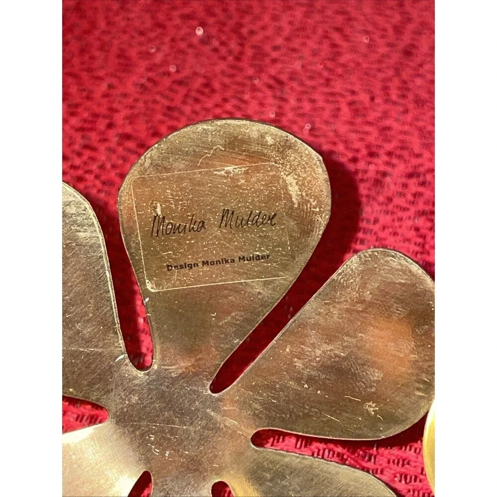 Vintage 1999 - IKEA Stockholm Gold Metal Flower Bowl 8